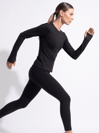 Classic Long Sleeve Crew Neck - Black Tops- inPhorm NYCBlack