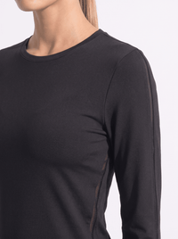 Classic Long Sleeve Crew Neck - Black Tops- inPhorm NYCBlack