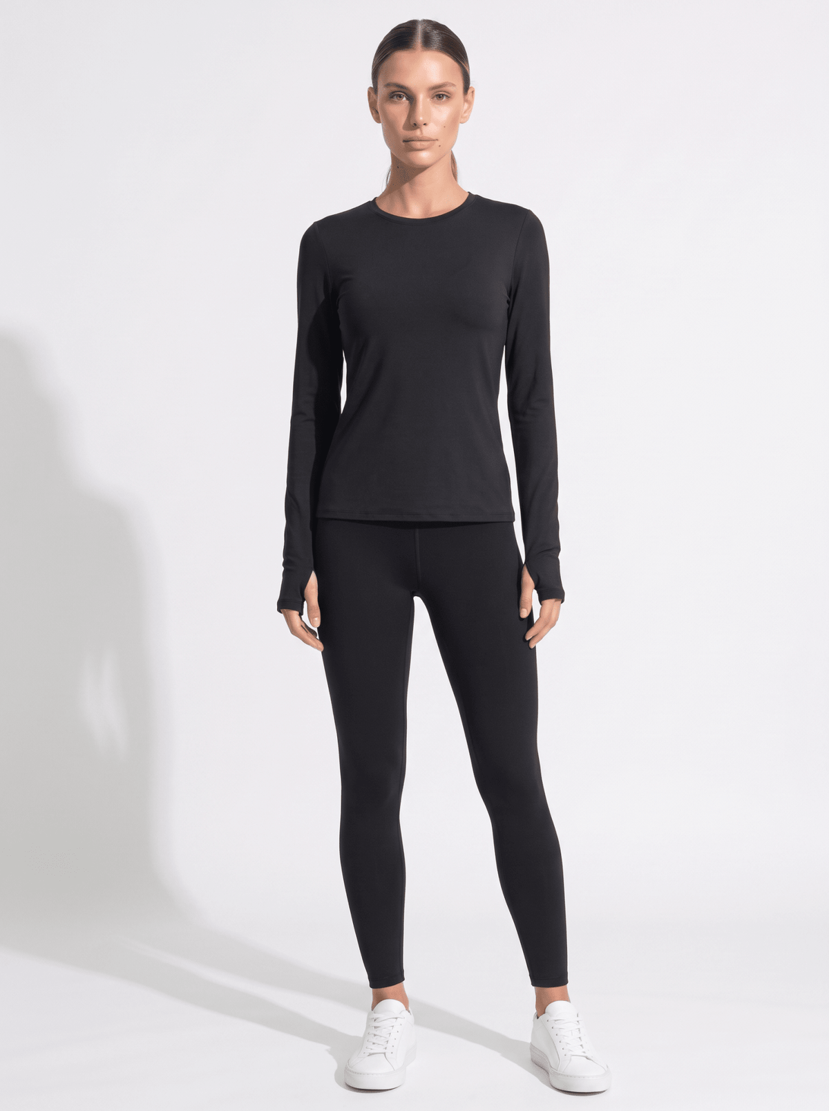 Classic Long Sleeve Crew Neck - Black Tops- inPhorm NYCBlack