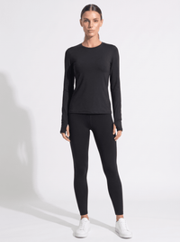 Classic Long Sleeve Crew Neck - Black Tops- inPhorm NYCBlack
