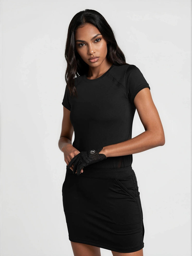 Classic Short Sleeve Crew Neck - Black Tops - inPhorm NYCBlack