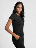 Classic Short Sleeve Crew Neck - Black Tops - inPhorm NYCBlack