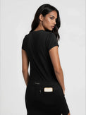 Classic Short Sleeve Crew Neck - Black Tops - inPhorm NYCBlack