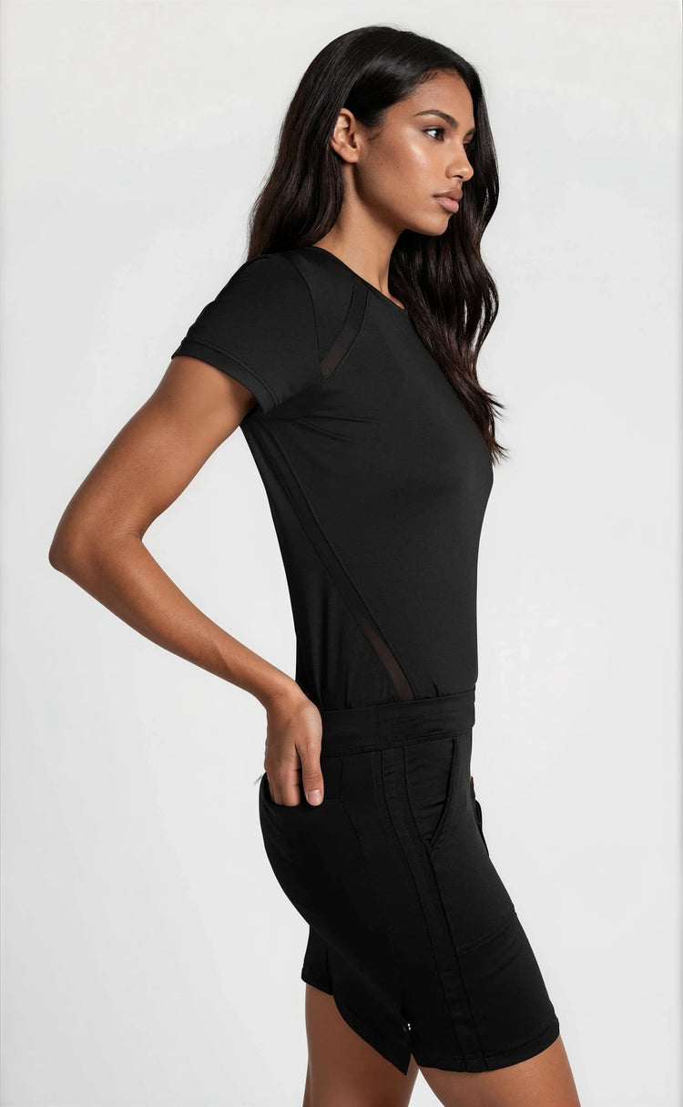 Classic Short Sleeve Crew Neck - Black Tops - inPhorm NYCBlack