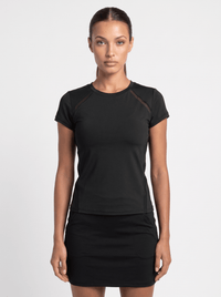Classic Short Sleeve Crew Neck - Black Tops- inPhorm NYCBlack