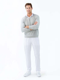 Classic V Neck Sweater - Light Heaher Men - inPhorm NYCLight Heather