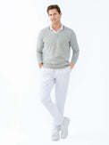 Classic V Neck Sweater - Light Heaher Men - inPhorm NYCLight Heather