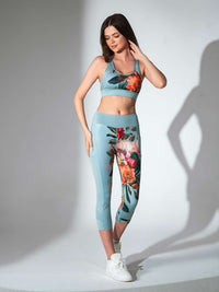 ELLE BRA | High Impact Compression Sports Bra with Crossback Design - inPhorm NYCVERIDIAN PRINT