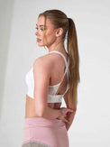 ELLE BRA | High Impact Compression Sports Bra with Crossback Design - inPhorm NYCWhite