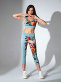 ELLE BRA | High Impact Compression Sports Bra with Crossback Design - inPhorm NYCVERIDIAN PRINT