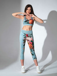 ELLE BRA | High Impact Compression Sports Bra with Crossback Design - inPhorm NYCVERIDIAN PRINT