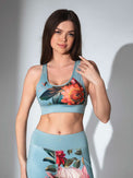 ELLE BRA | High Impact Compression Sports Bra with Crossback Design - inPhorm NYCVERIDIAN PRINT