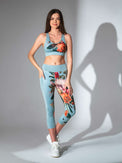 ELLE BRA | High Impact Compression Sports Bra with Crossback Design - inPhorm NYCVERIDIAN PRINT