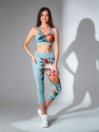 ELLE BRA | High Impact Compression Sports Bra with Crossback Design - inPhorm NYCVERIDIAN PRINT