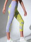 ELLE CAPRI | Performance Compression Leggings with Pockets Capris & Leggings - inPhorm NYCCOSMIC PRINT