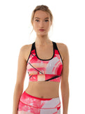 ELLE High - Impact Compression Sports Bra Bras - inPhorm NYCRETRO RED BLACK