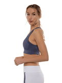ELLE High - Impact Compression Sports Bra Bras - inPhorm NYCSHADOW BLUE