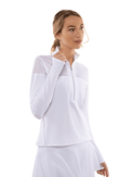 EVA PERFORMANCE HALF ZIP Tops - inPhorm NYCWhite