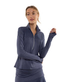 EVA PERFORMANCE HALF ZIP Tops - inPhorm NYCSHADOW BLUE