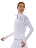 EVA PERFORMANCE HALF ZIP Tops - inPhorm NYCWhite