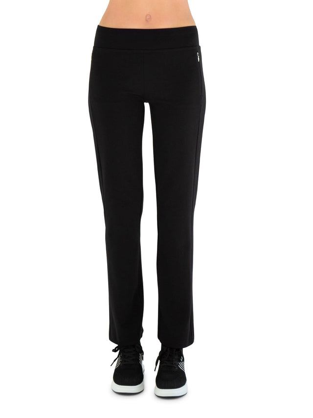Fitted Athleisure Track Pants With UV Protection Pants - inPhorm NYCBlack