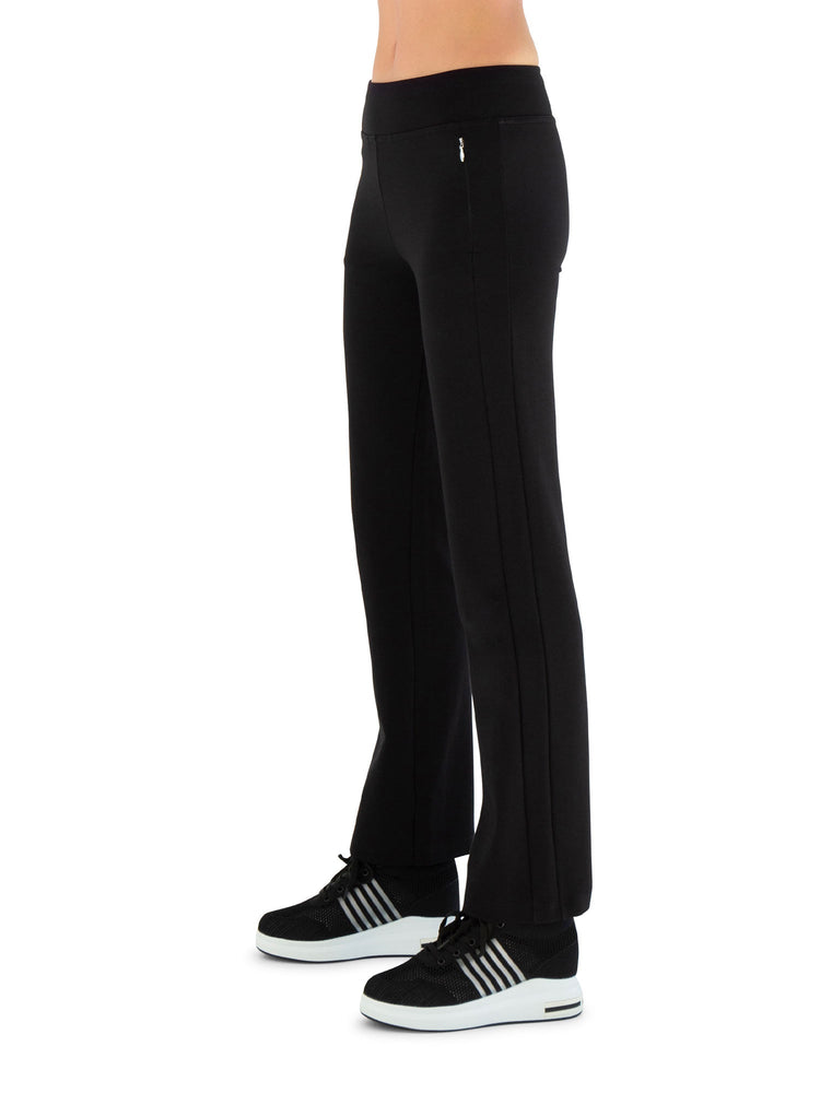 Fitted Athleisure Track Pants With UV Protection Pants - inPhorm NYCBlack