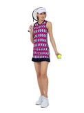 Geo Print Audrey Performance Tank Tops - inPhorm NYCGeo Print/Ink/Silver Sand