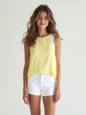 Girl's Lilian Classic Tennis Tank Top - Lemonade | inPhorm Kids - inPhorm NYCLemonade/White