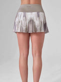HARPER PLEATED SKIRT | Latte Print Tennis & Pickleball Performance Skirt with Pockets - inPhorm NYCLATTE PRINT