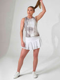 LATTE PRINT AUDREY PERFORMANCE TANK | Eco - Friendly Athletic Top with Original Print Tops - inPhorm NYCLATTE PRINT