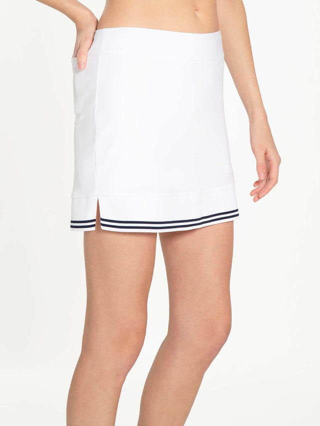 Lilian 15" Skirt - White/Midnight Skirts & Skorts - inPhorm NYCWhite/Midnight