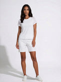Lilian Streched Woven Shorts Shorts - inPhorm NYCWhite