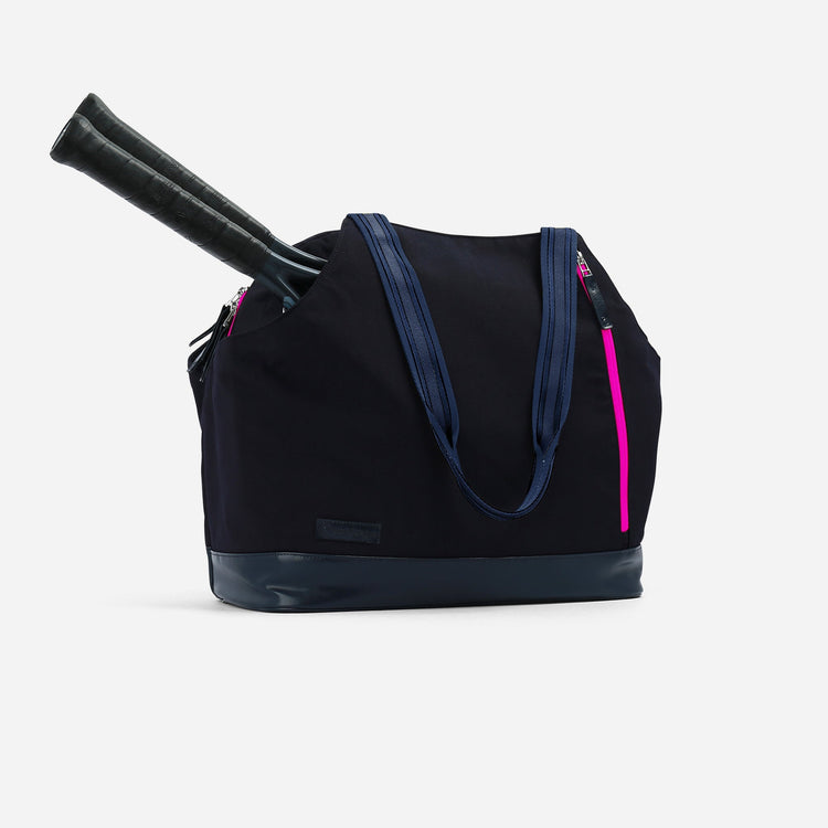 London Tennis Duffel / Tote Sport Bag - inPhorm NYCNavy & Fuchsia