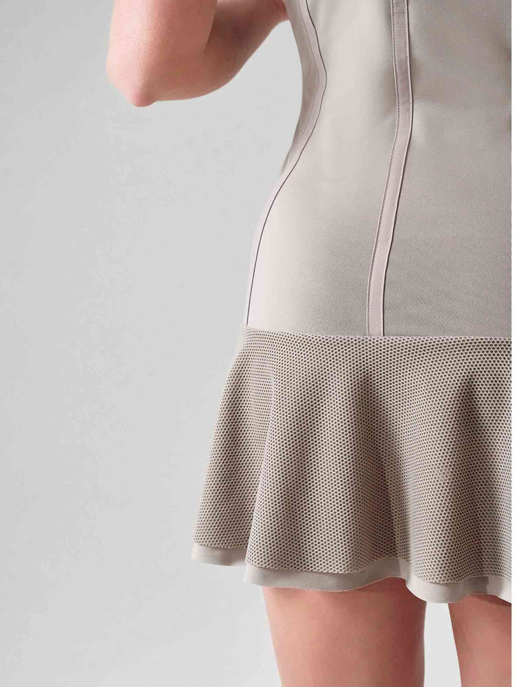 MAI DRESS | Performance Tennis & Pickleball Dress with Mesh Flounce - inPhorm NYCLATTE