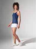 Matchpoint Tennis, Pickleball & Active Draped Back Tank - Ink Tops - inPhorm NYCInk/Silver Sand