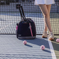 Melbourne Tennis Backpack / Tote Sport Bag - inPhorm NYCGrey & Blush