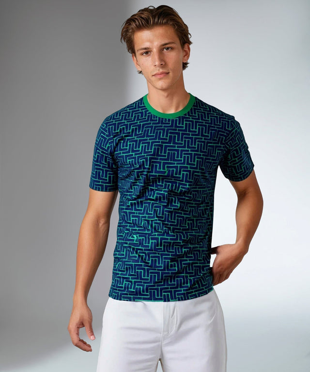 Men's Short - Sleeve Crew Neck - UV Protection, Antimicrobial Top - inPhorm NYCInk Tessel