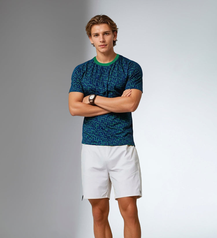 Men's Short - Sleeve Crew Neck - UV Protection, Antimicrobial Top - inPhorm NYCInk Tessel