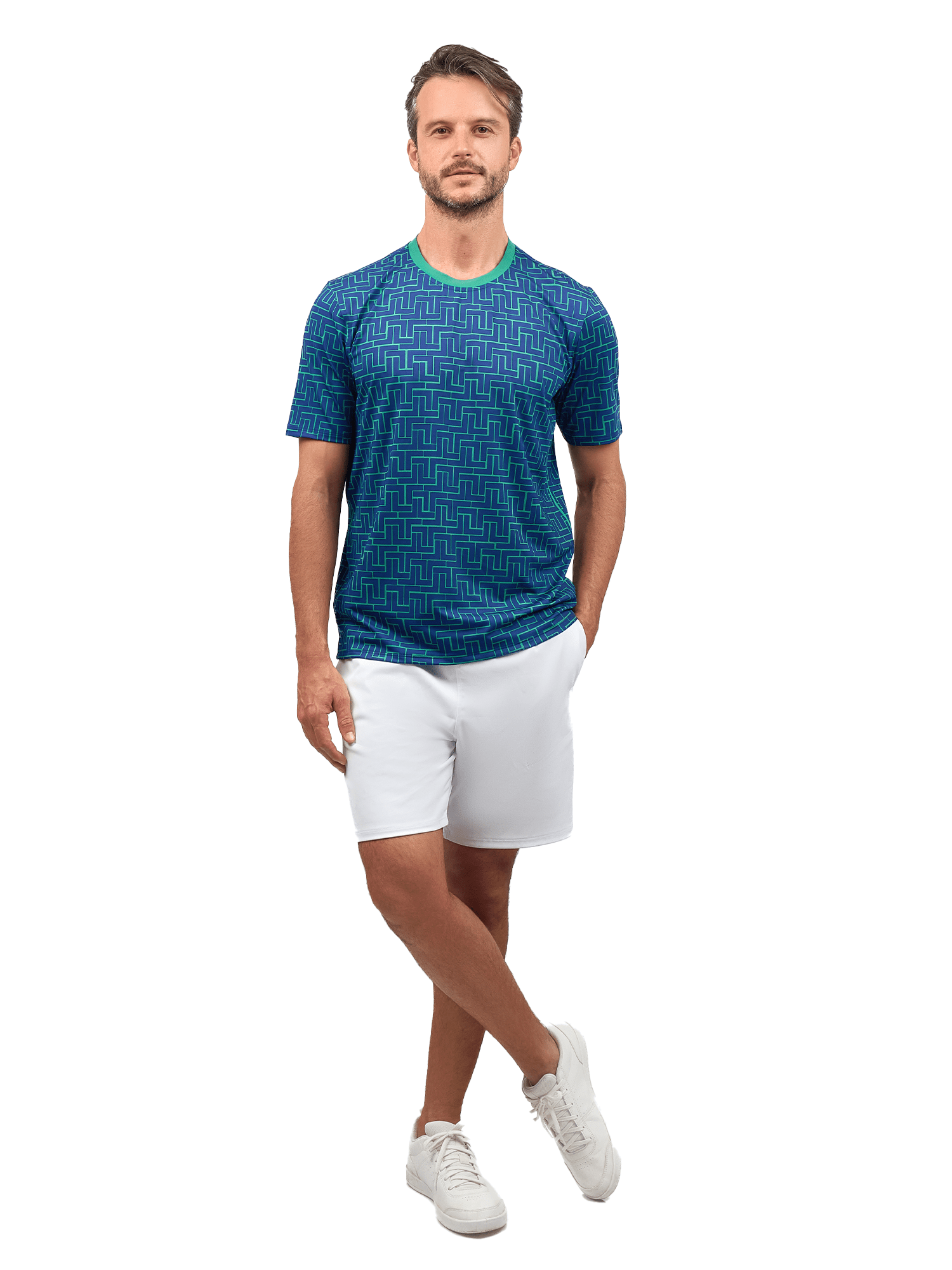 Men's Tennis Shorts - Spin Shorts with Pockets & UV Protection - White Shorts - inPhorm NYCWhite