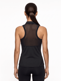 Neisha Classic Sleeveless Polo Tops- inPhorm NYCBlack