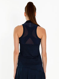 Neisha Classic Sleeveless Polo Tops - inPhorm NYCMidnight
