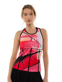 New Mai Relaxed Fit Performance Tank Tops - inPhorm NYCRETRO RED BLACK