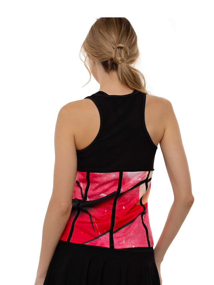 New Mai Relaxed Fit Performance Tank Tops - inPhorm NYCRETRO RED BLACK