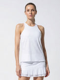 Nora Halter Neck Active & Tennis Tank - White Tops - inPhorm NYCWhite