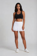 Nora Tennis Pleated Flounce Skirt - White Skirts & Skorts - inPhorm NYCWhite