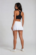 Nora Tennis Pleated Flounce Skirt - White Skirts & Skorts - inPhorm NYCWhite