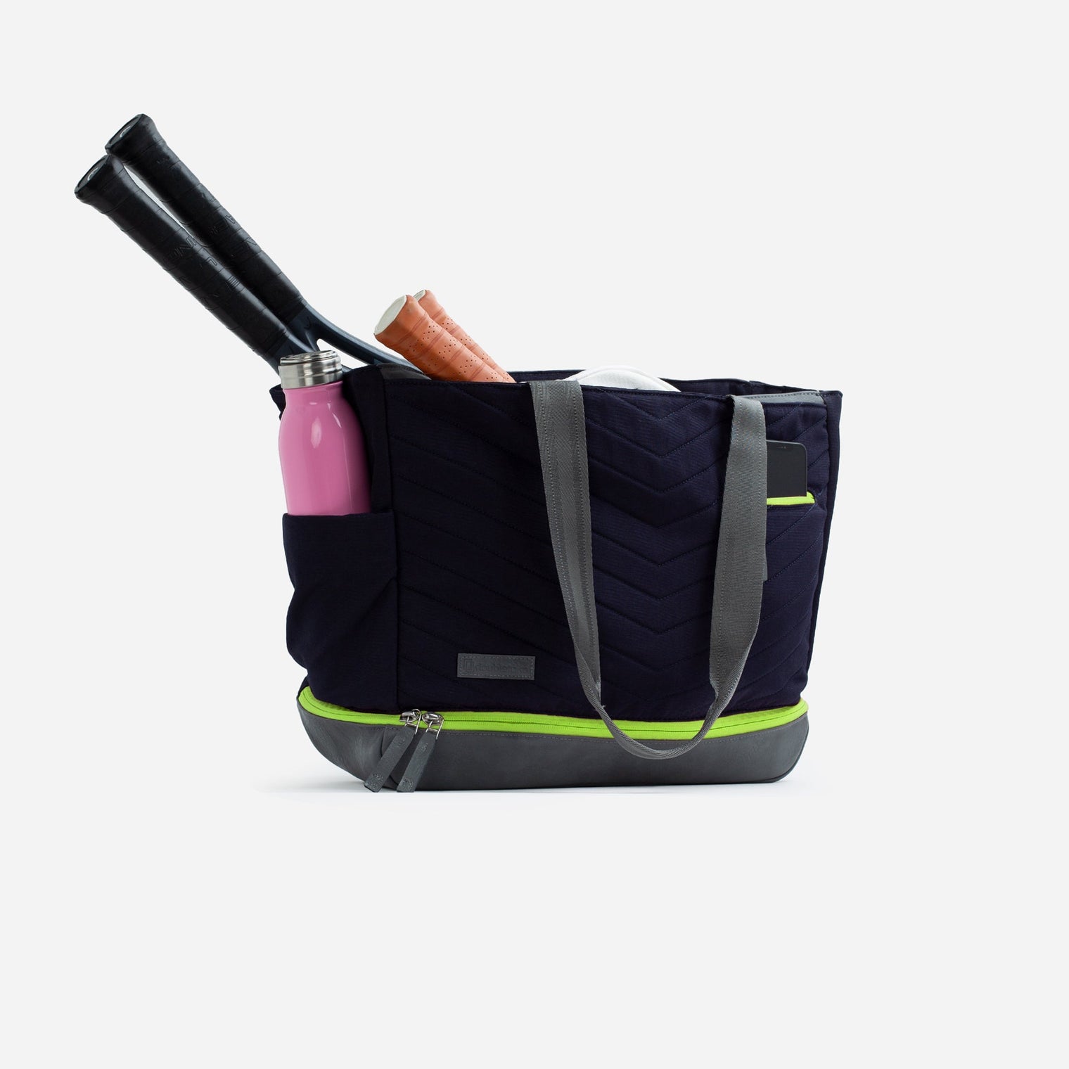 Parisii Tennis Tote Sport Bag - inPhorm NYCNavy & Lemon Lime