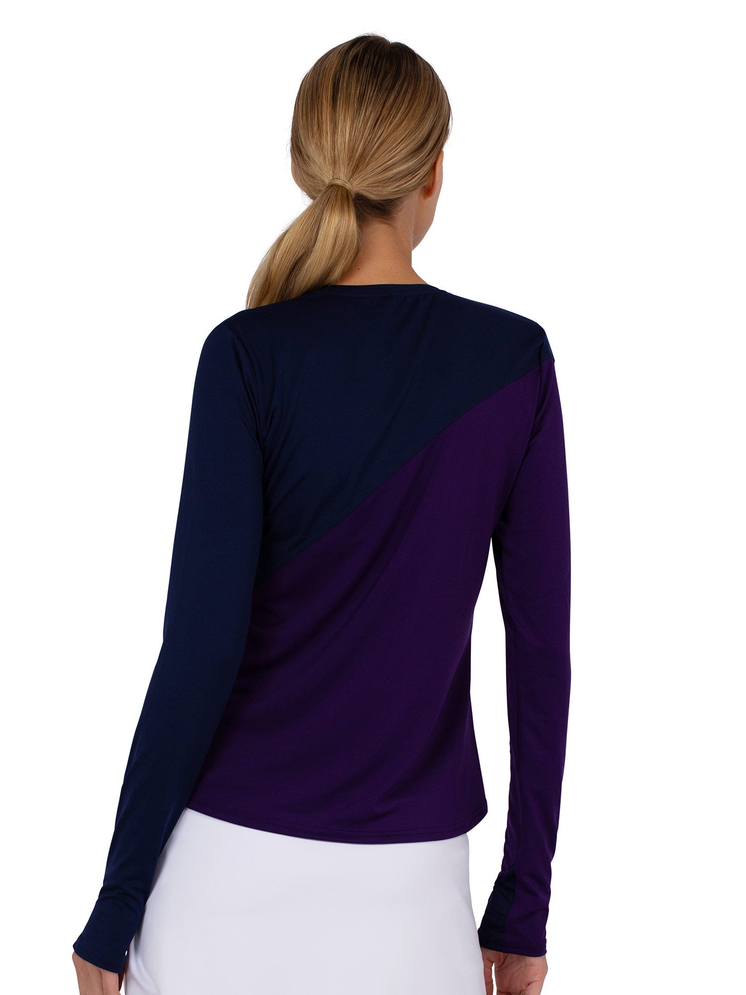 Parker Long Sleeve Crew Neck Top - Imperial/Ink Tops - inPhorm NYCImperial/Ink