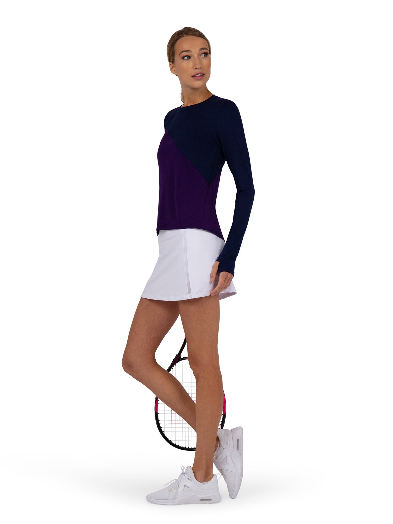 Parker Long Sleeve Crew Neck Top - Imperial/Ink Tops - inPhorm NYCImperial/Ink