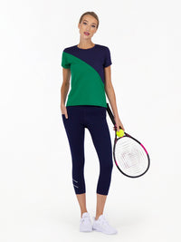 Parker Short Sleeve Crew Neck Top - Ivy/Ink Tops - inPhorm NYCIvy/Ink